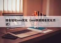 排名轻松seo优化（seo快速排名优化方式）