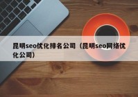 昆明seo优化排名公司（昆明seo网络优化公司）