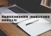 网站建设实训报告的致谢（网站建设实训报告的致谢怎么写）