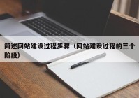 简述网站建设过程步骤（网站建设过程的三个阶段）